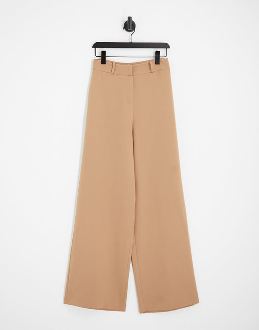 SNDYS tailored wide leg trouser co-ord in camel