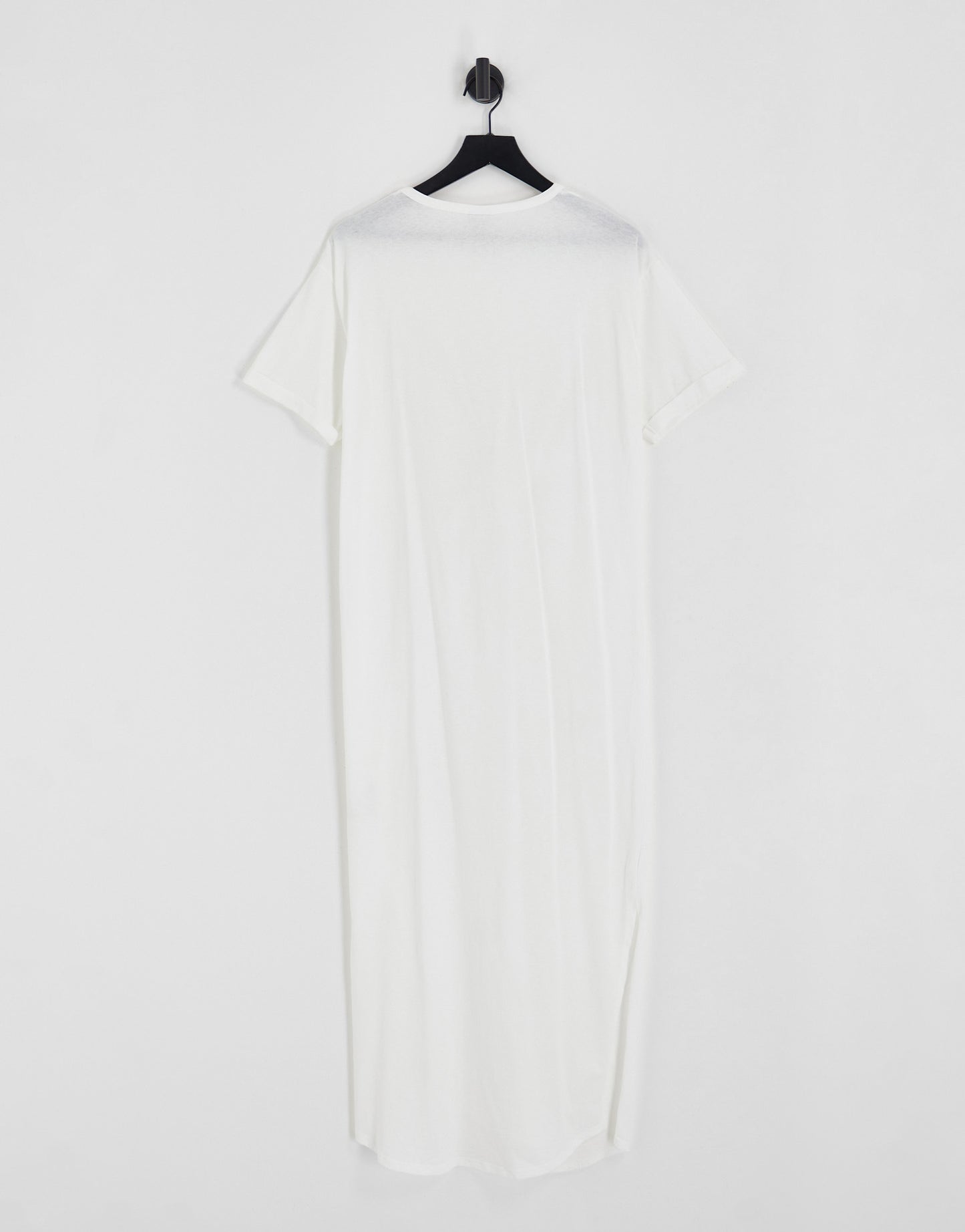 River Island Tall twist front t-shirt midi dress in white