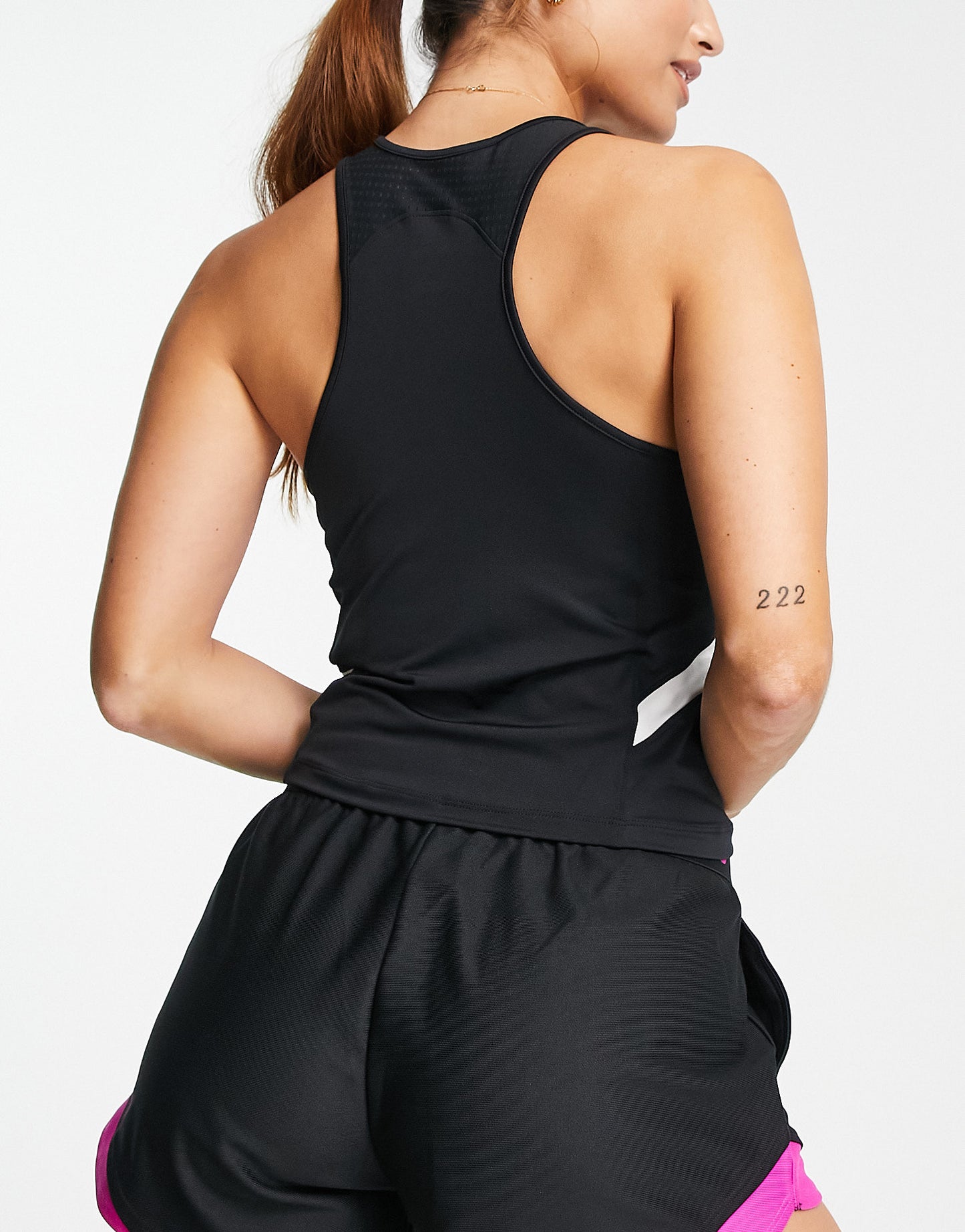 Under Armour crop mesh tank top in black