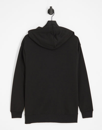 ASOS DESIGN oversized zip through hoodie in black