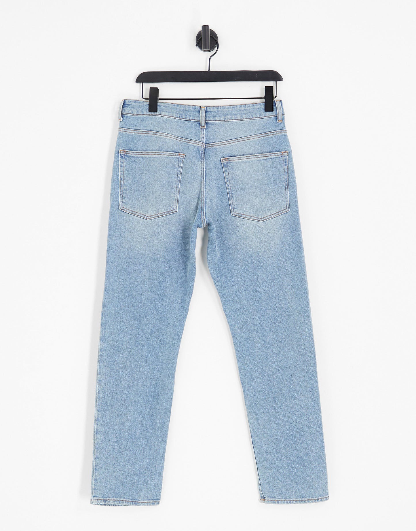 ASOS DESIGN stretch slim jeans in light wash blue