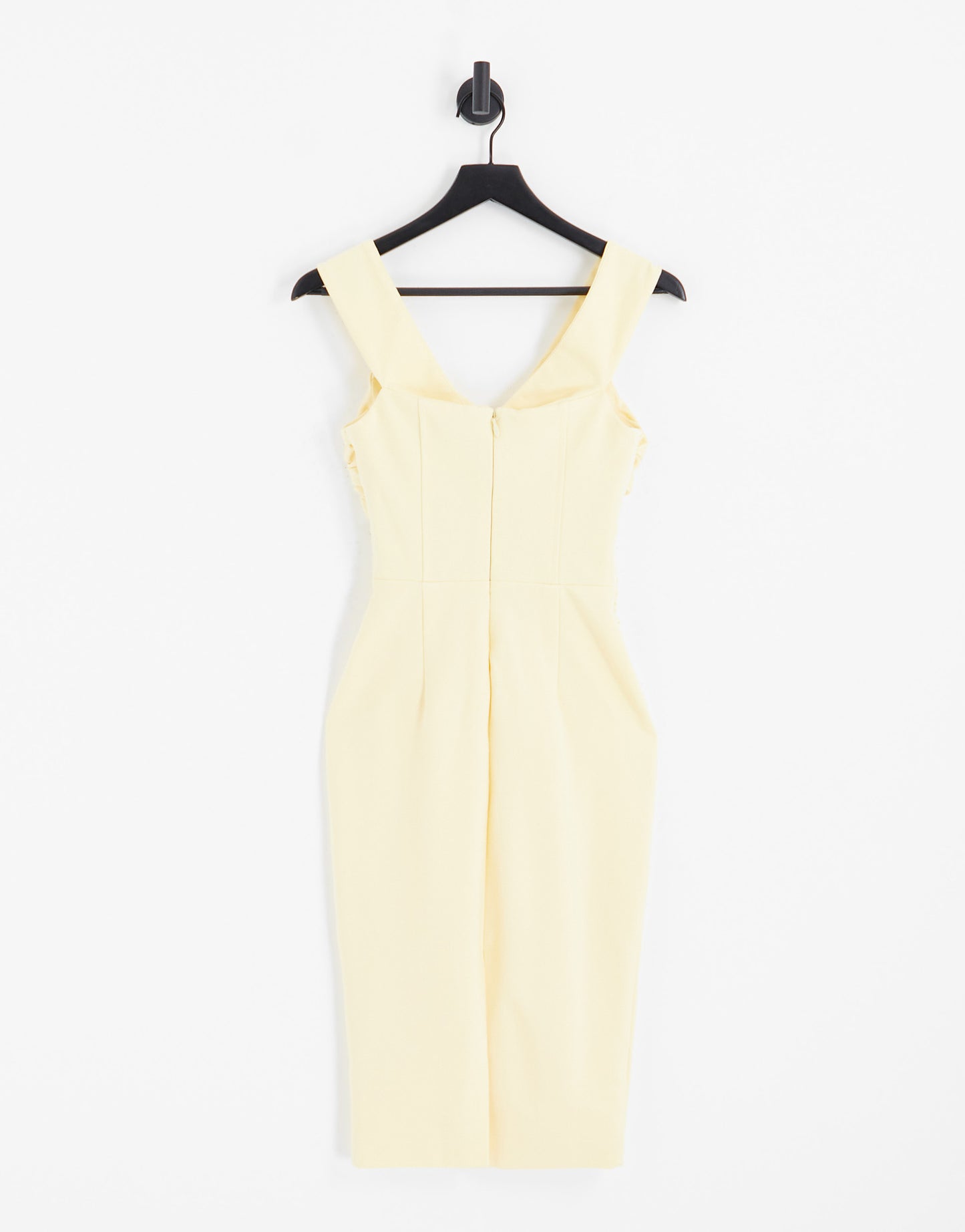 Lavish Alice off shoulder twist detail midi dress in butter