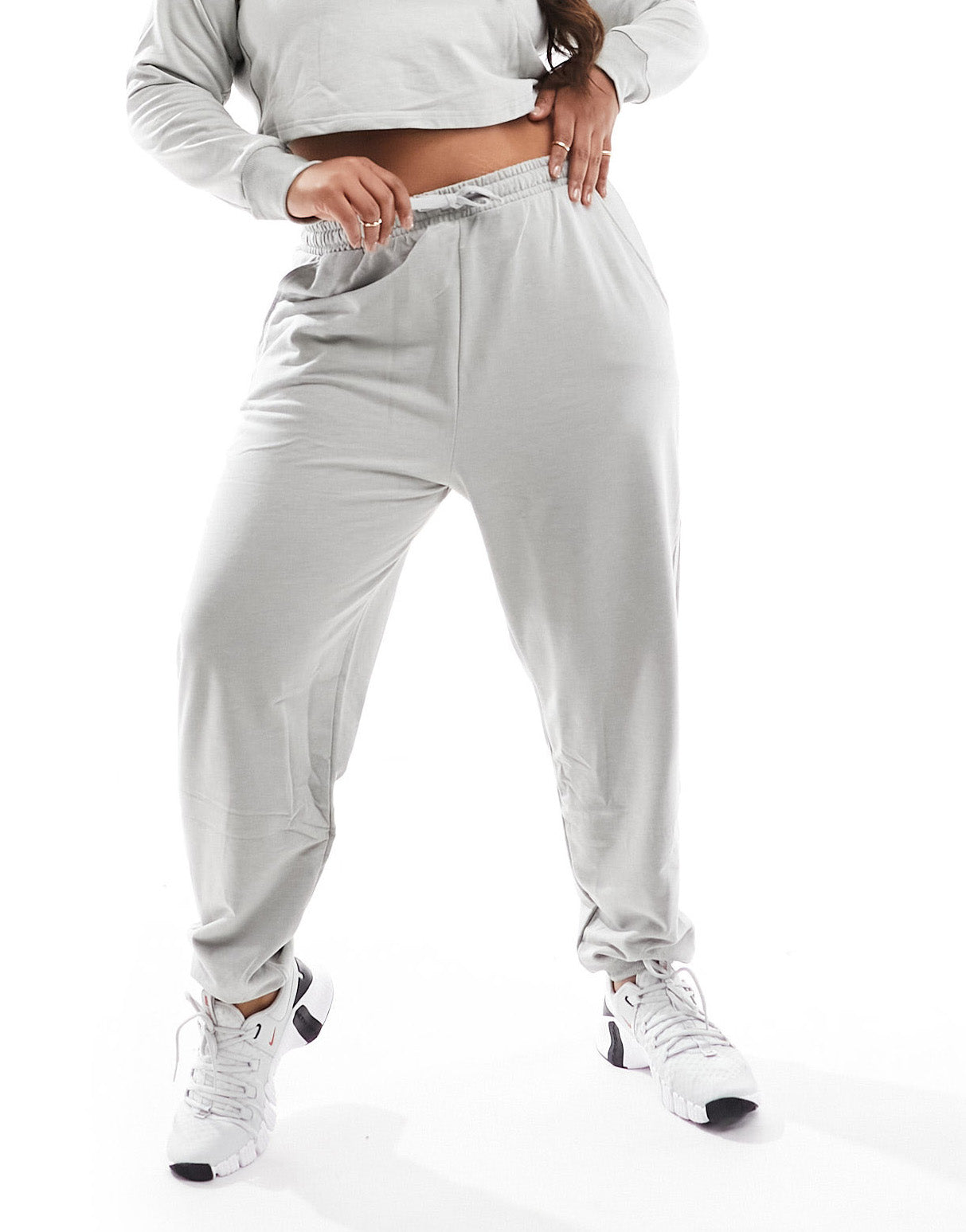 ASOS 4505 Curve Icon slim training jogger in loop back co-ord in grey