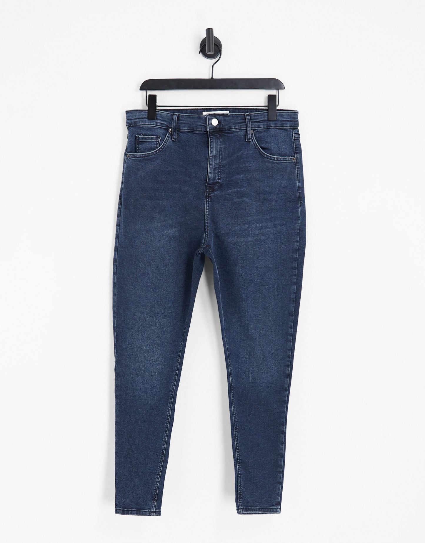 Topshop Curve high rise Jamie jeans in blue black