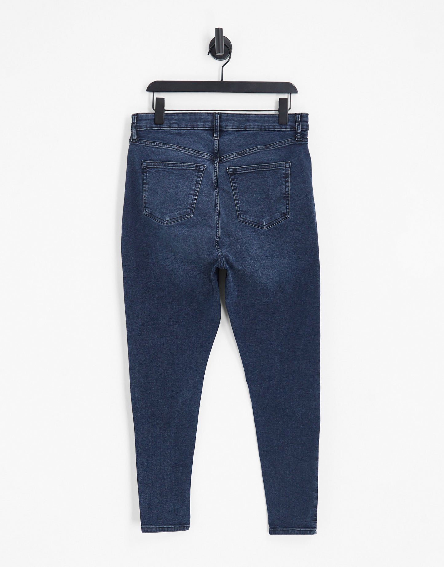 Topshop Curve high rise Jamie jeans in blue black