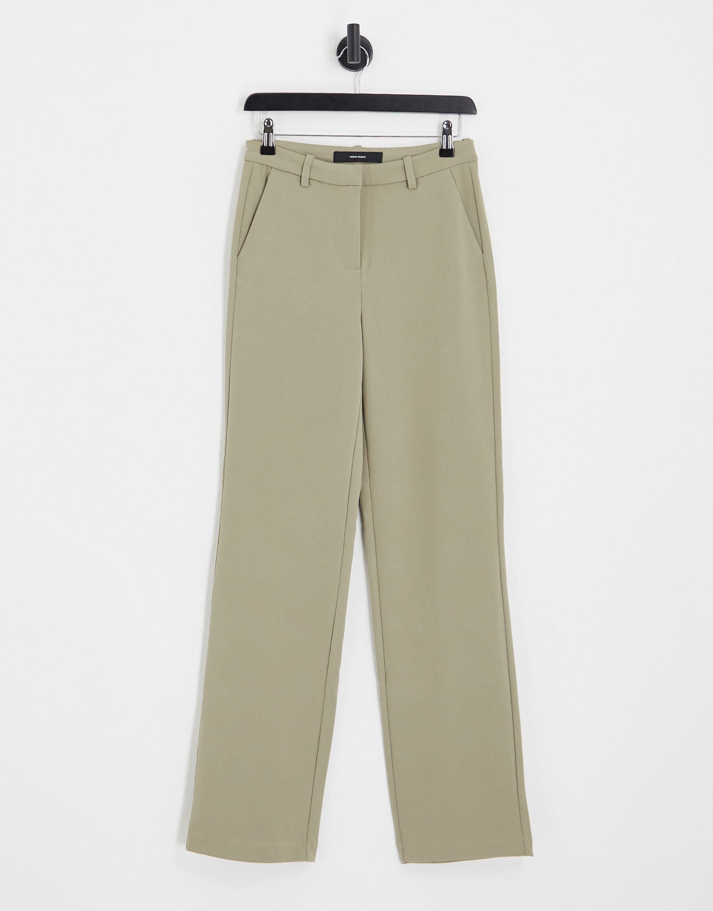 Vero Moda tailored straight leg trouser in stone