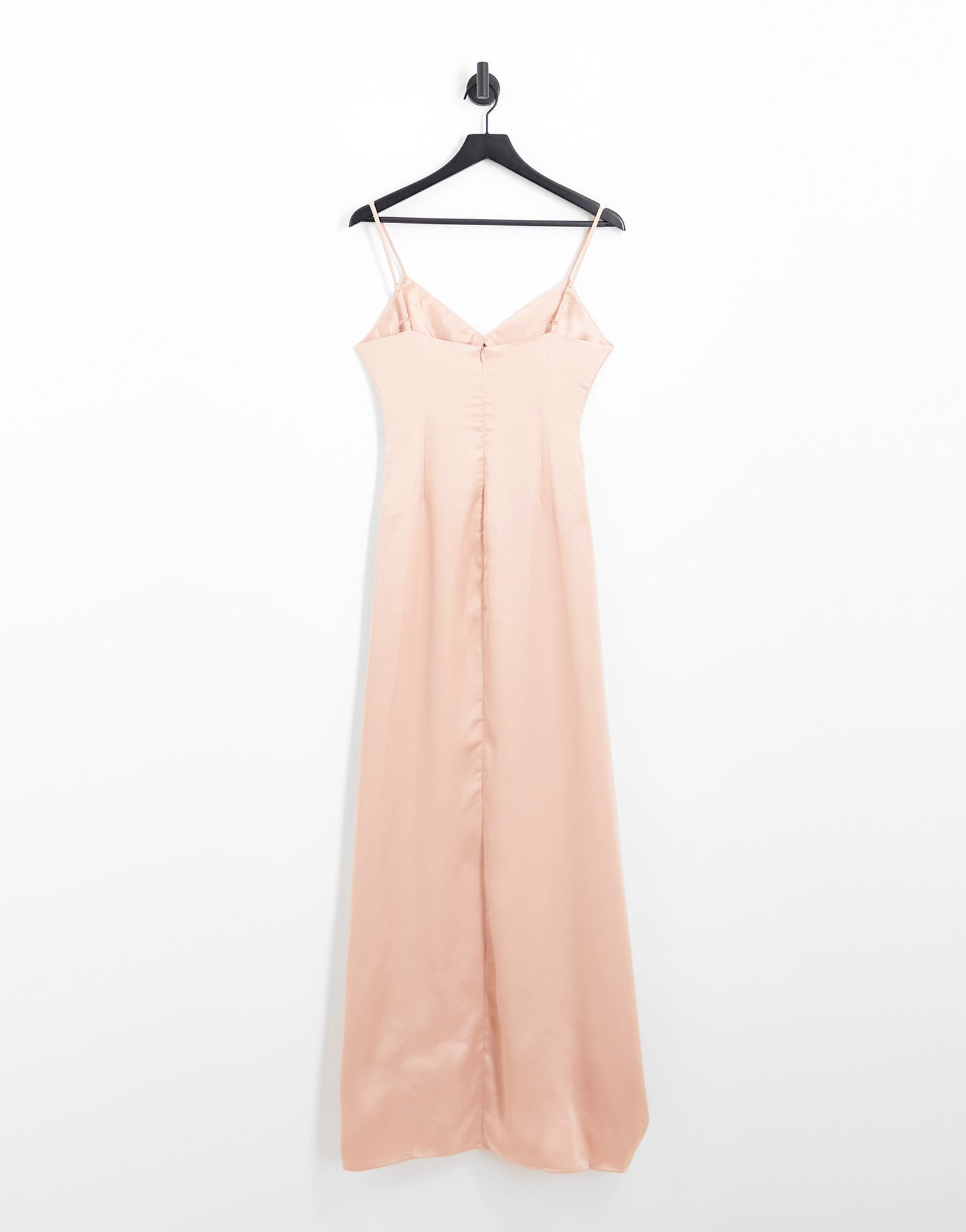 Pretty Lavish Bridesmaid Ines empire satin maxi dress in blush