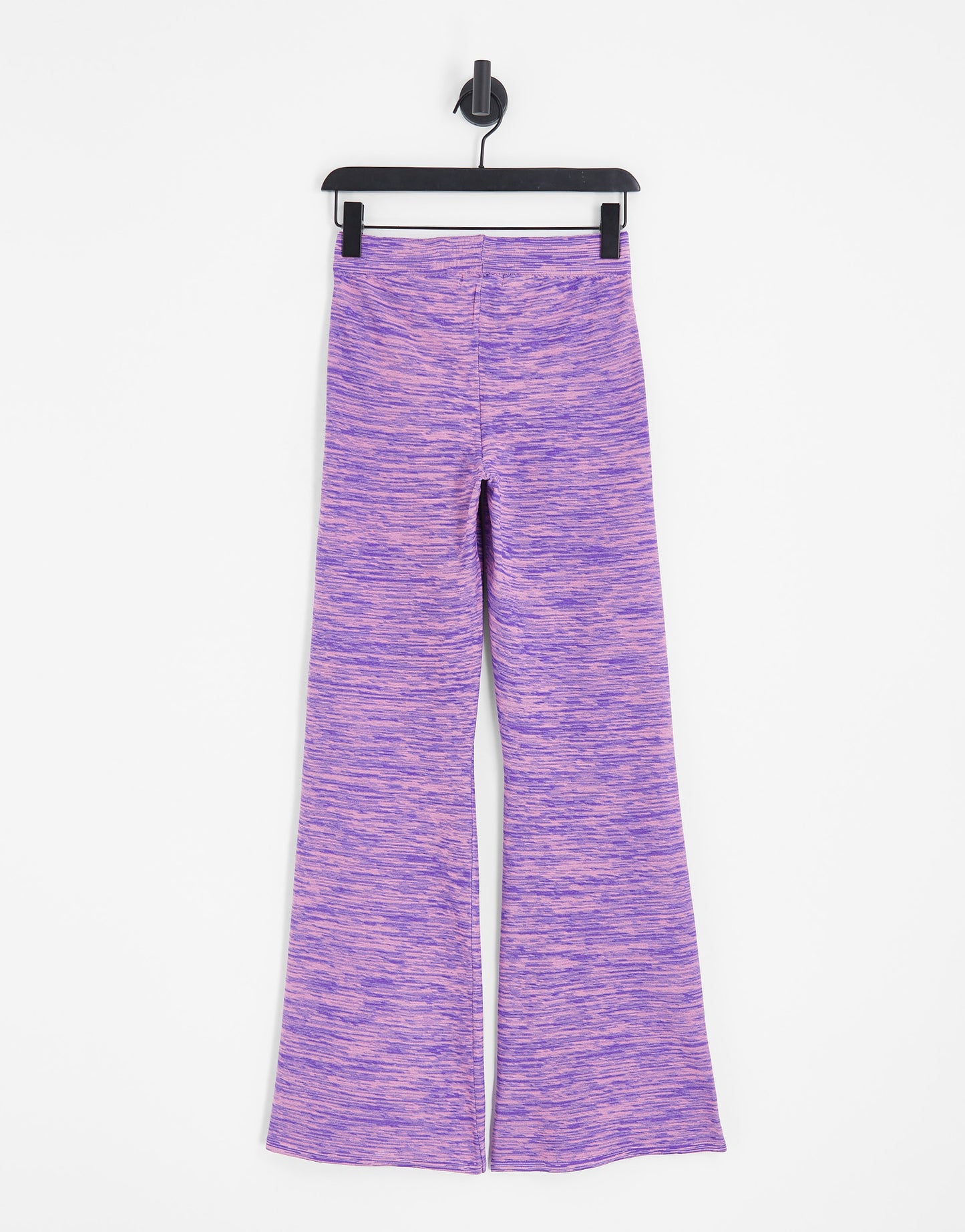 Only space dye flared trousers co-ord in purple