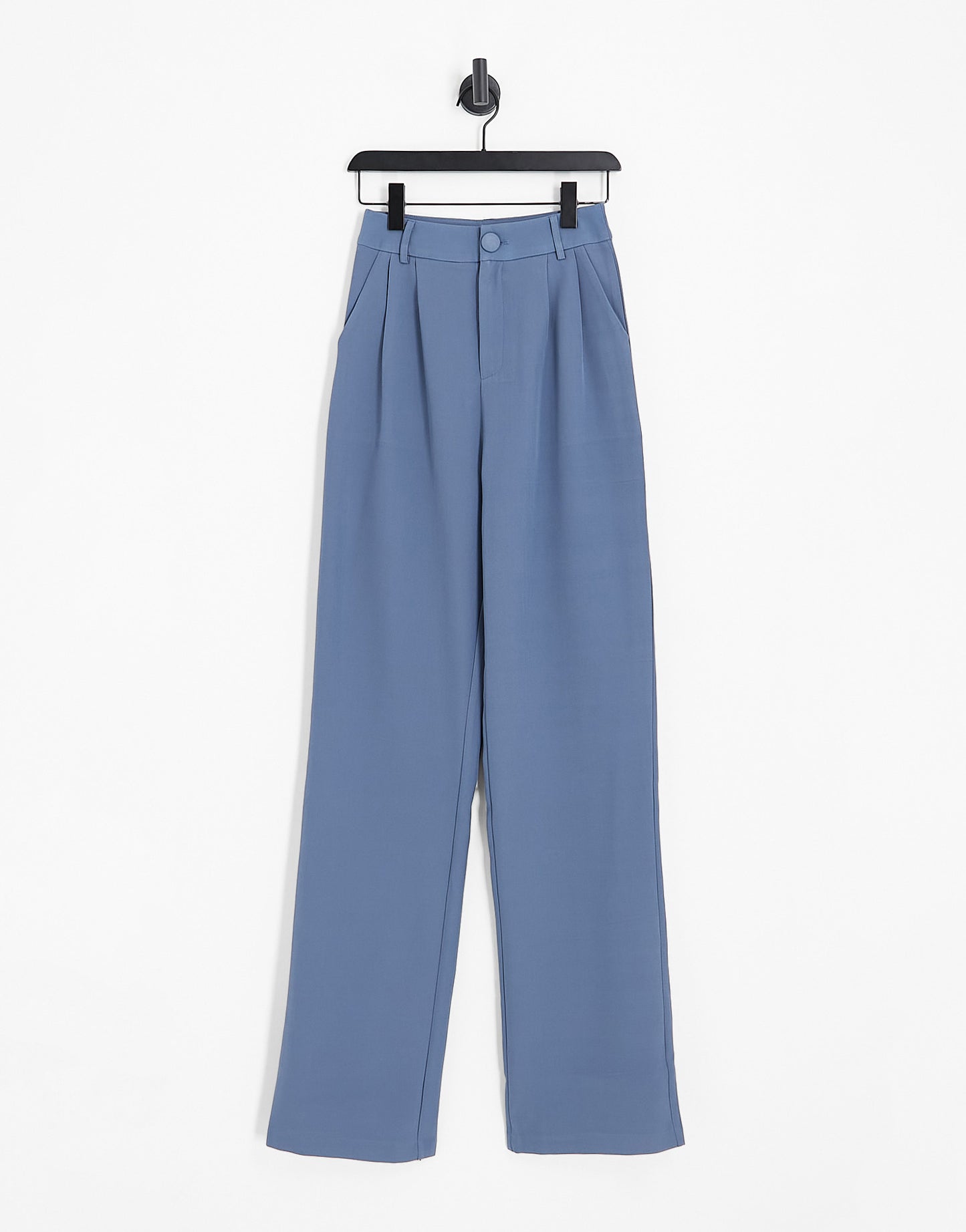 4th & Reckless Tall exclusive wide leg suit trousers in slate blue