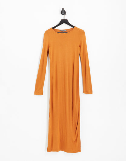 French Connection Meadow jersey midi dress in rust