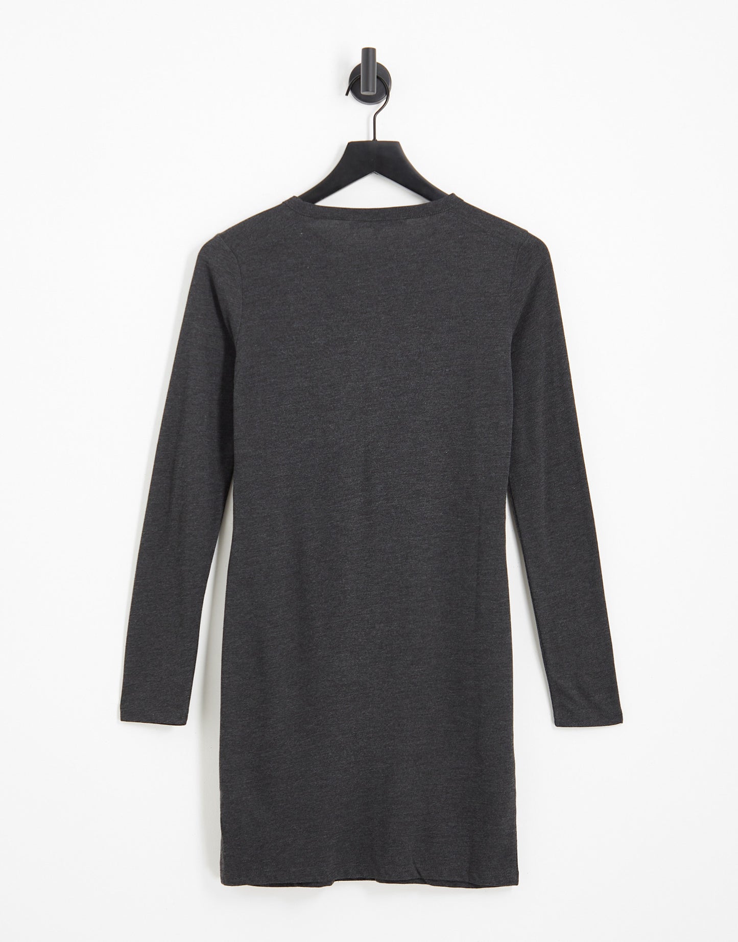 French Connection button front jersey mini dress in charcoal