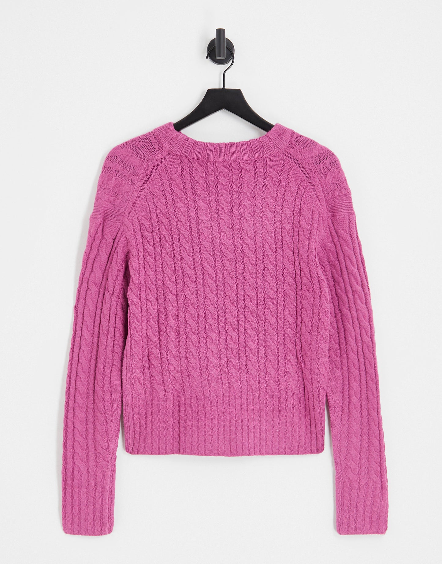 French Connection cable knit jumper in purple