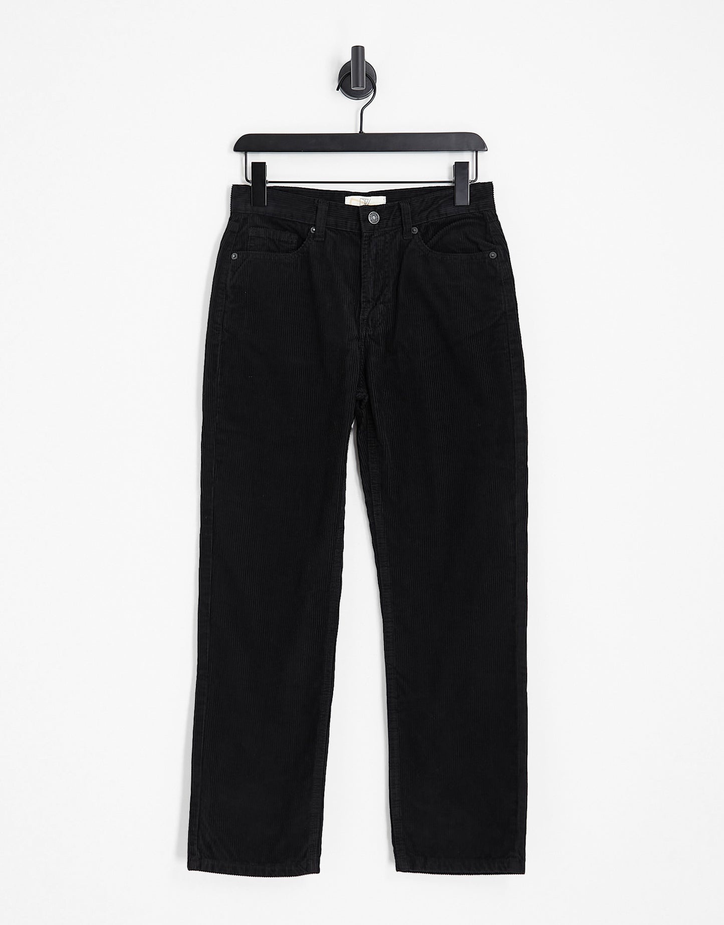 DTT Petite Olive straight leg cord trousers in black