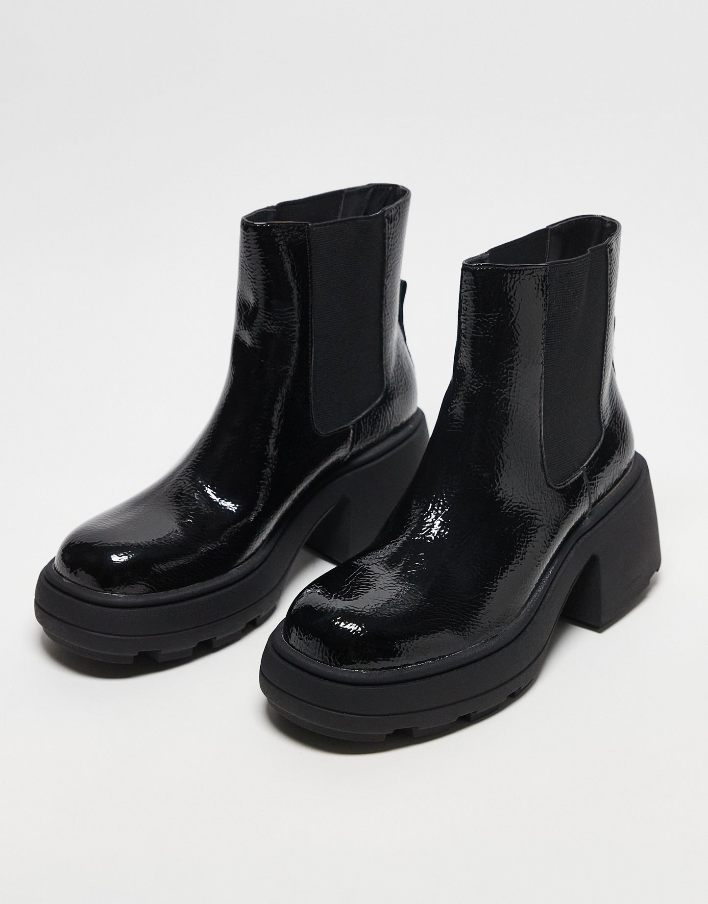 Heartbreak chunky heeled ankle boots in black