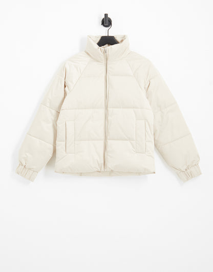 Another Influence utility puffer jacket in khaki