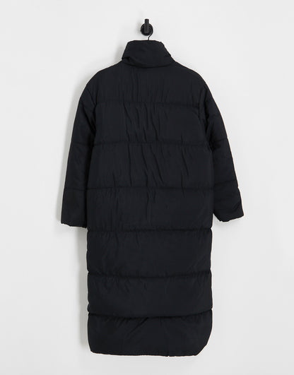 Another Influence longline puffer jacket in black