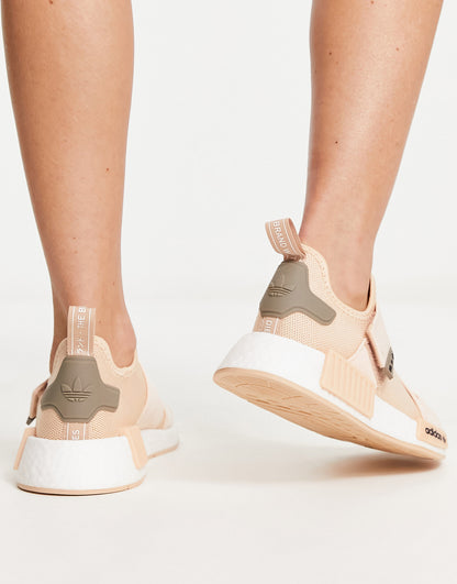 adidas Originals NMD_R1 strap trainers in beige