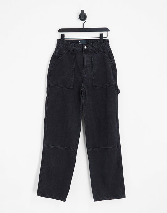 ASOS DESIGN Hourglass cargo jeans in washed black