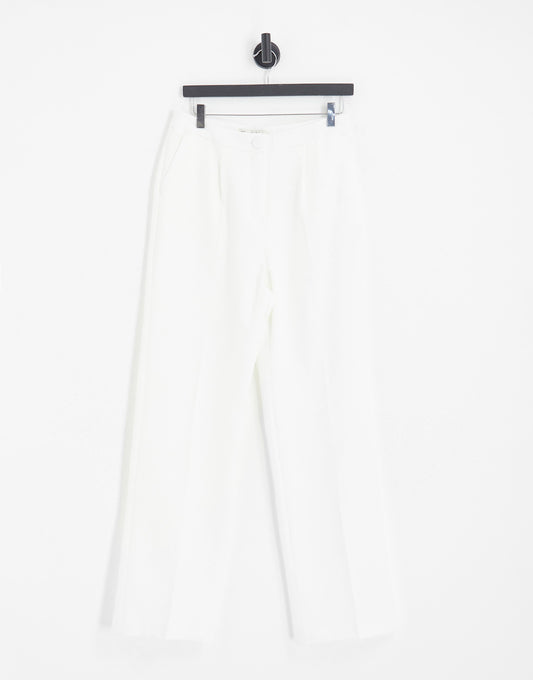 Miss Selfridge slouchy dad trouser in ivory  - IVORY