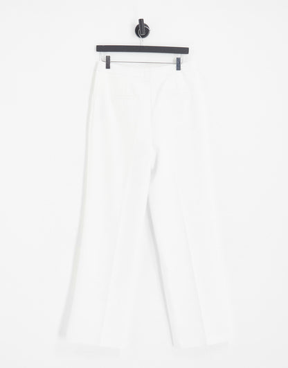 Miss Selfridge slouchy dad trouser in ivory  - IVORY