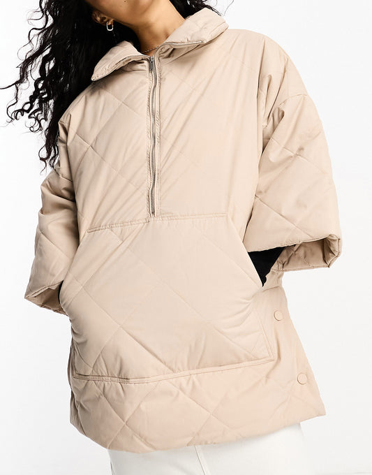 InWear Jasmine padded throw-over anorak in sandstone