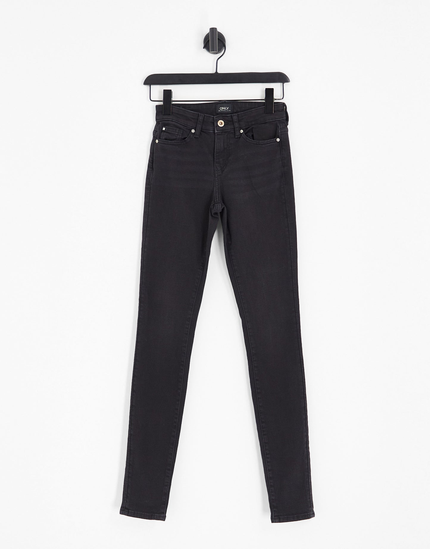 Only mid rise skinny jean in black