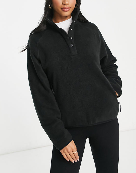 ASOS 4505 Petite ski fleece with poppers