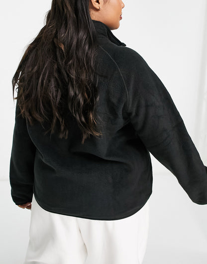 4505 Curve ski fleece with poppers in black