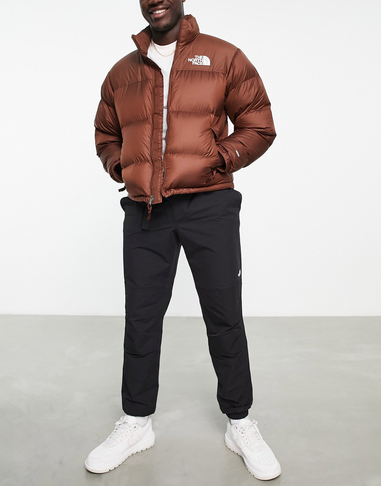 The North Face 1996 Retro Nuptse down puffer jacket in dark brown