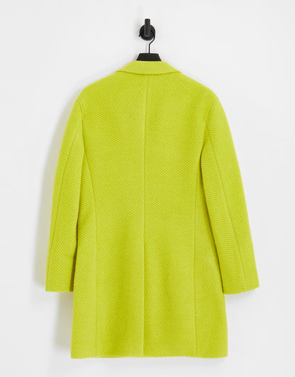 Devils Advocate longline coat in yellow