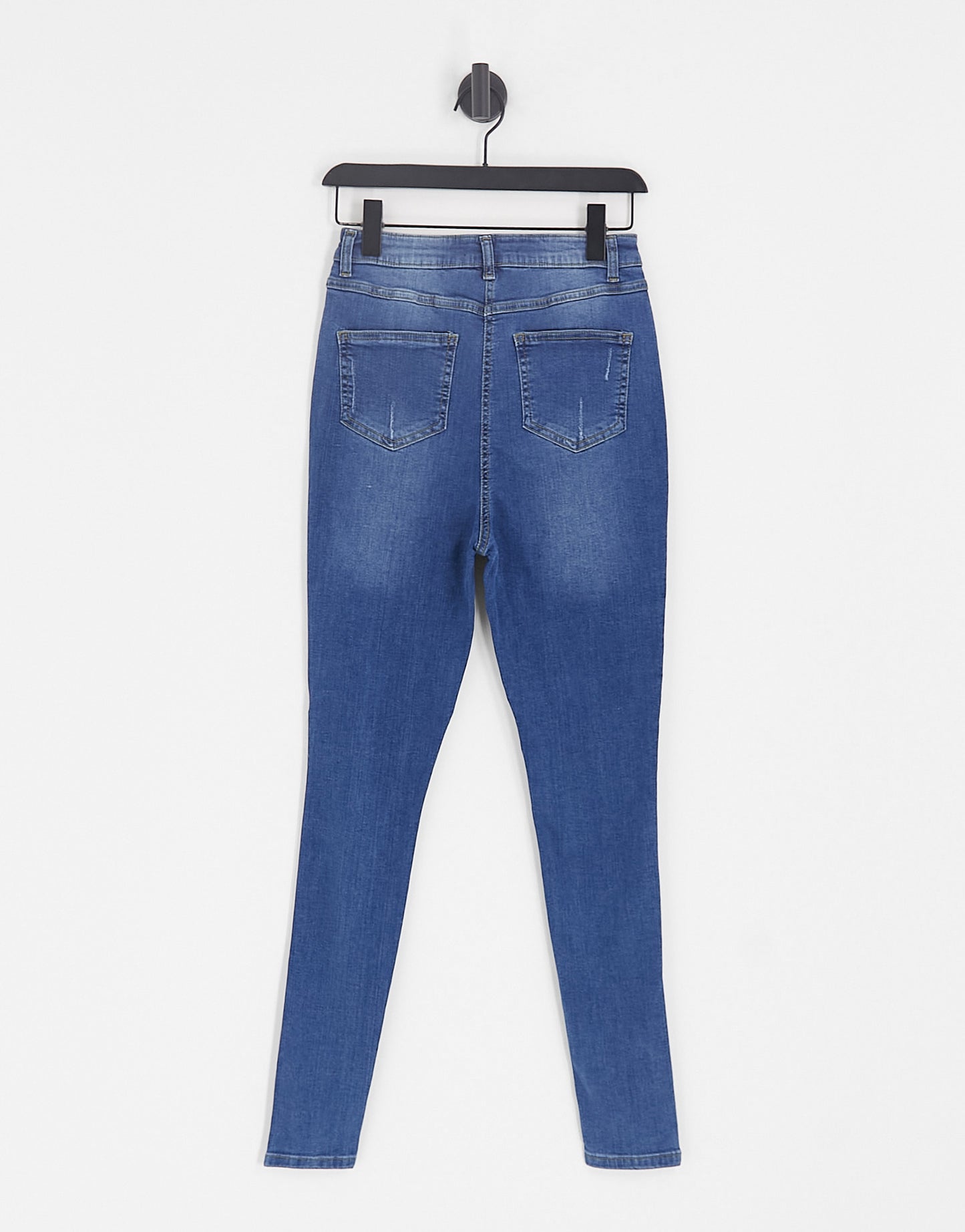 Parisian Tall skinny jeans with rips in mid wash blue