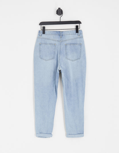 Parisian extreme rip jeans in light blue