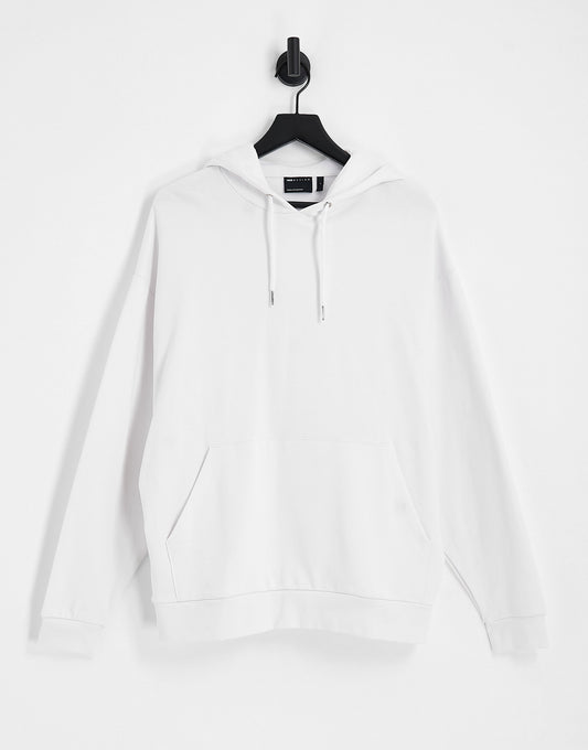 ASOS DESIGN oversized hoodie in white