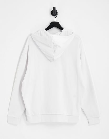 ASOS DESIGN oversized hoodie in white