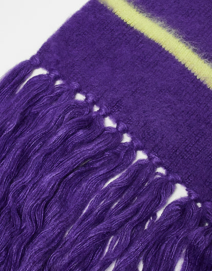 COLLUSION Unisex oversized stripe scarf in purple