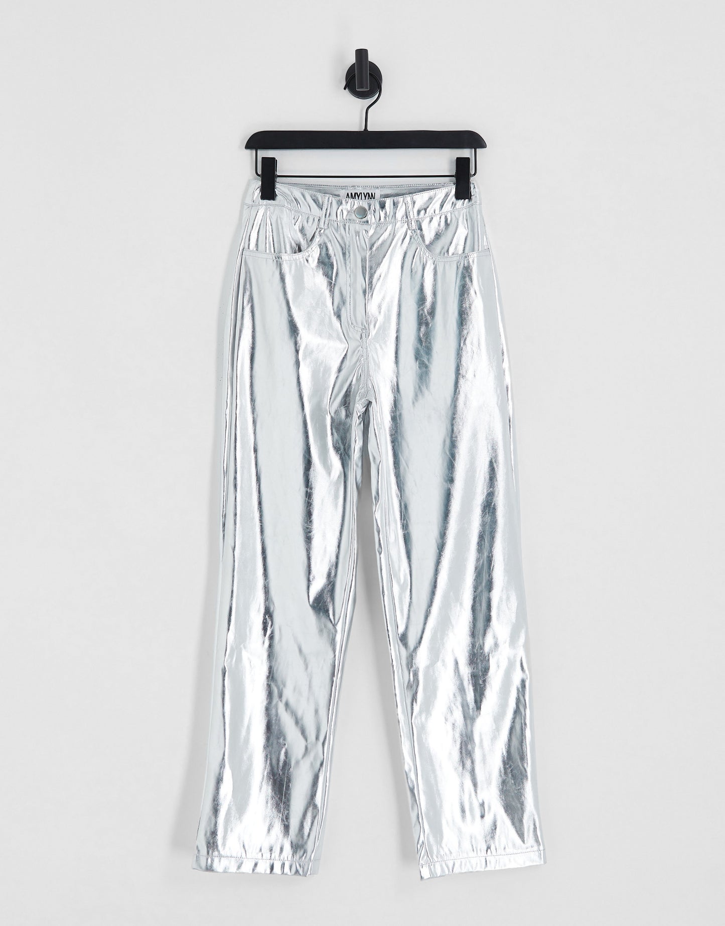 Amy Lynn lupe trousers in metallic silver