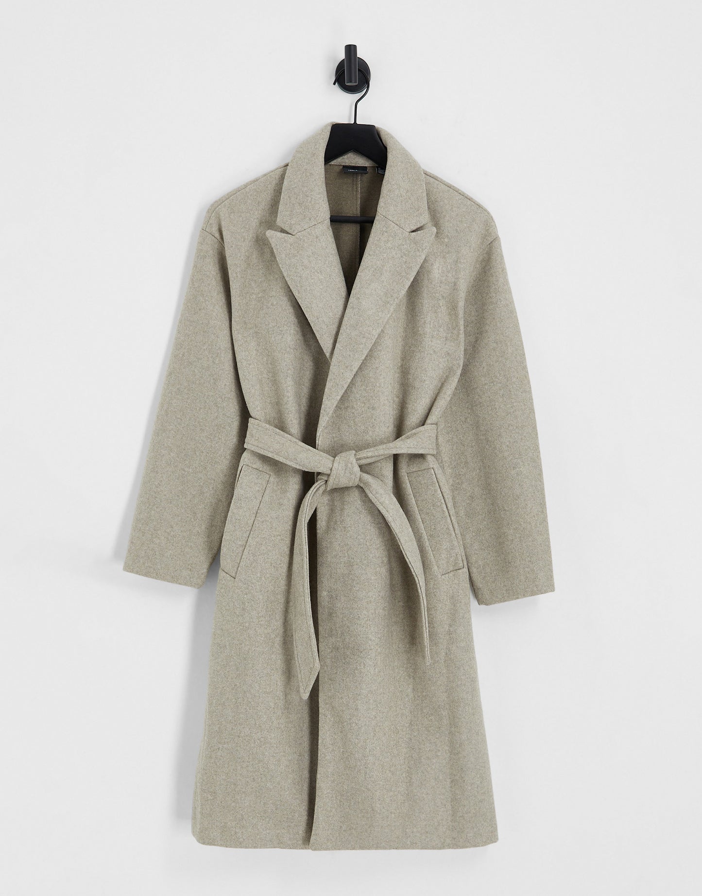 Vero Moda belted wrap coat in beige