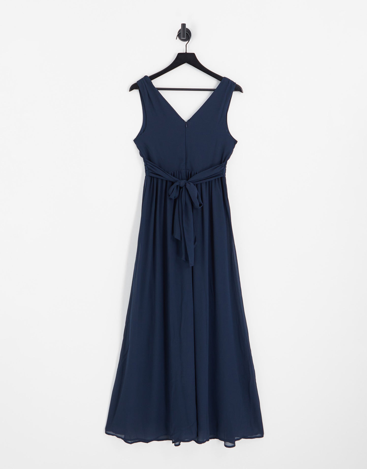 Vila Bridesmaid tie back maxi dress in navy