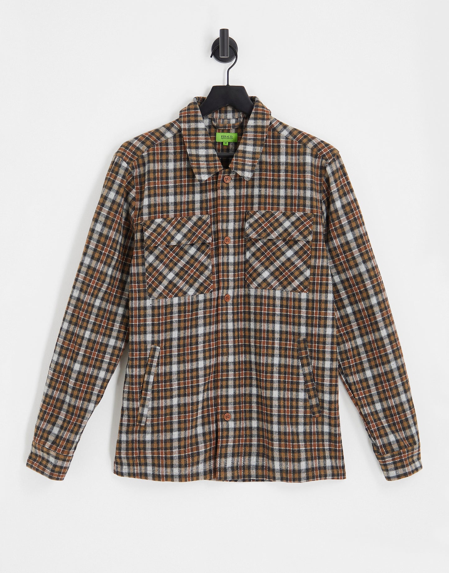 Gianni Feraud overshirt in brown check