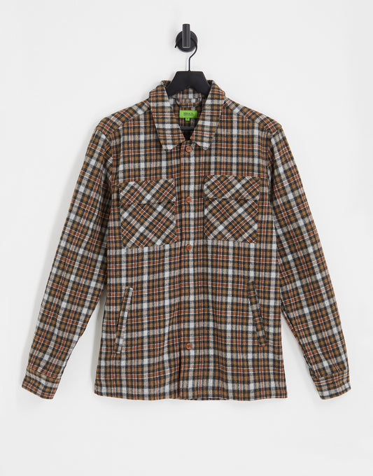 Gianni Feraud overshirt in brown check