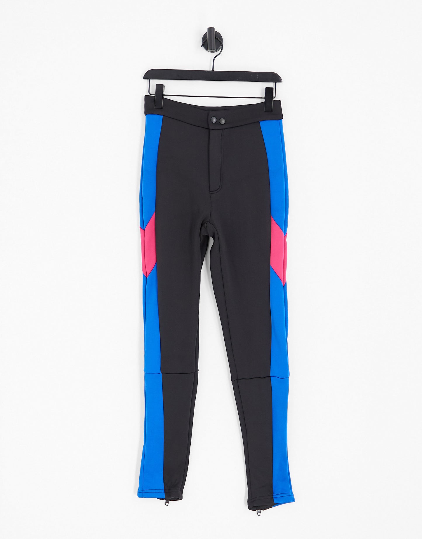 Threadbare Ski trousers with panelling in black and blue