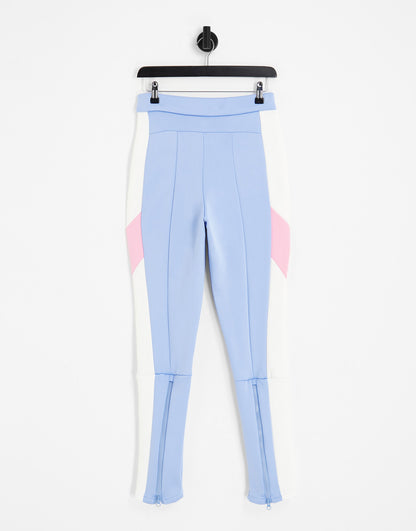 Threadbare Ski trousers with panelling in pastel blue