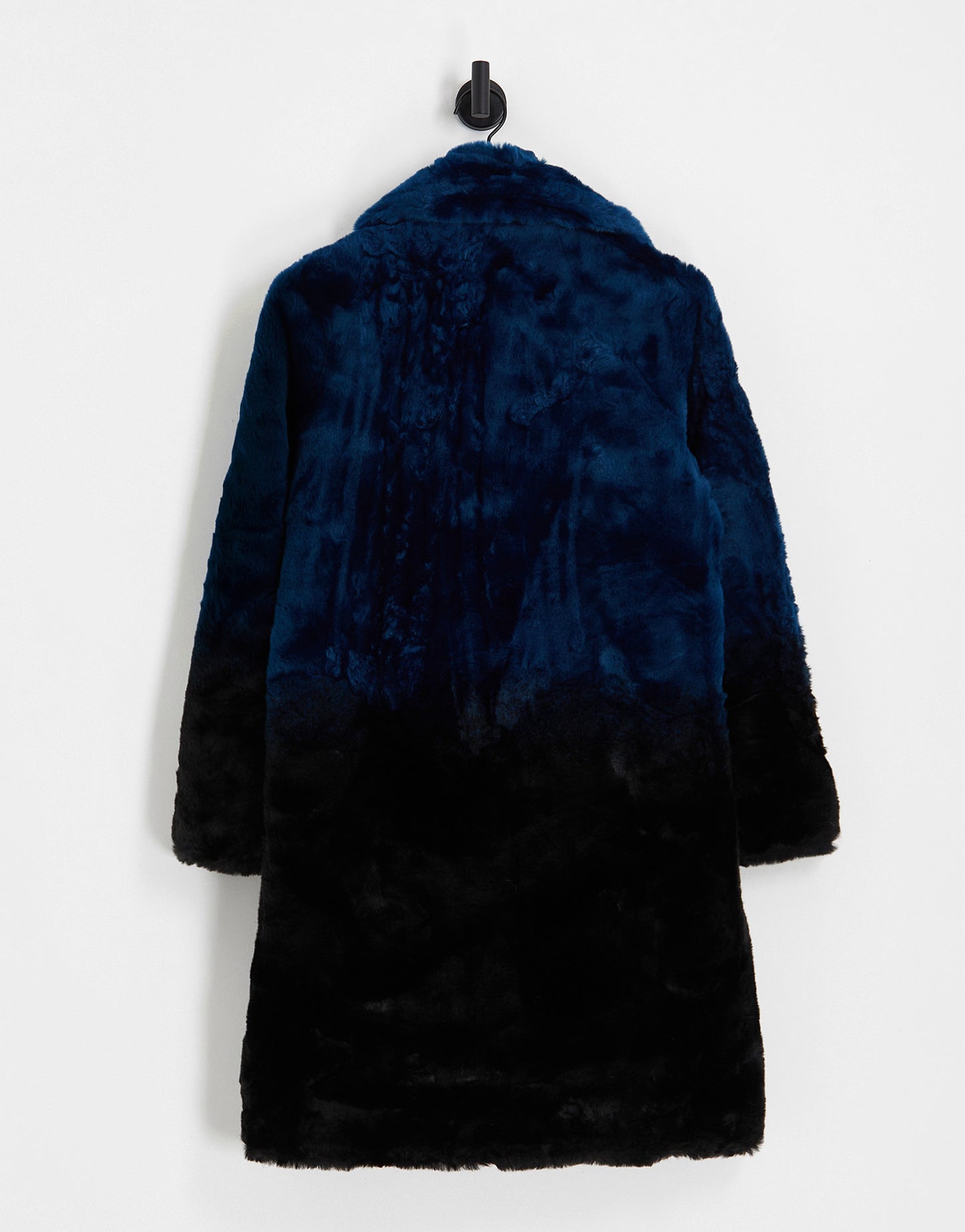 Urban Code longline faux fur coat in blue ombre