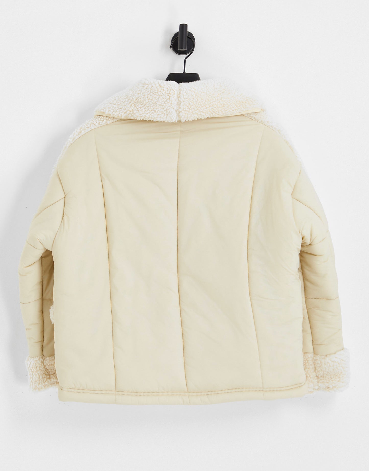 Urban Code Petite borg padded coat in cream