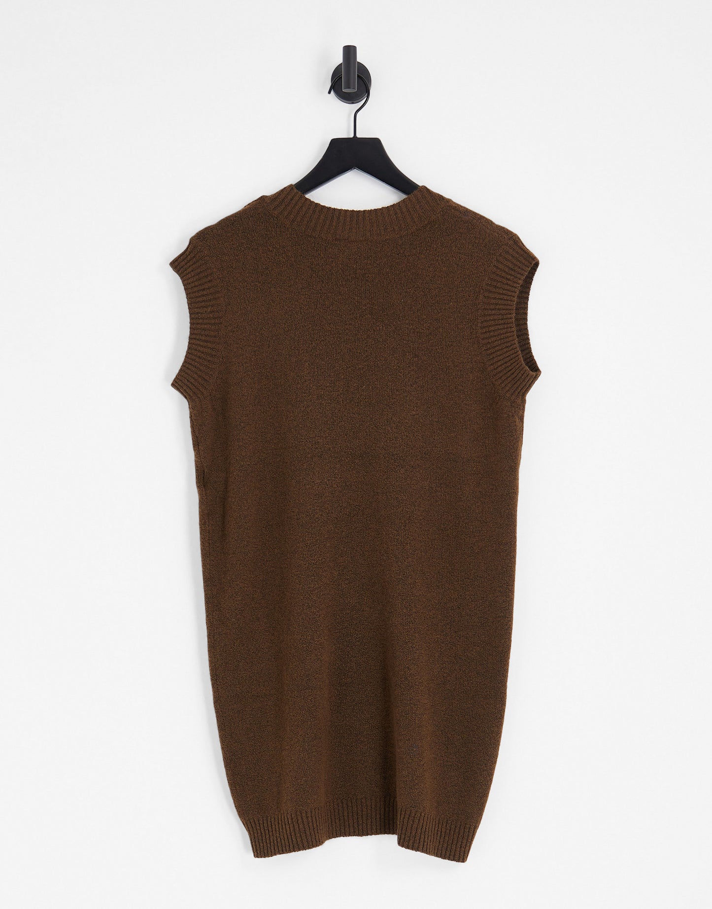 Y.A.S. Diva sleeveless v-neck knitted dress in brown