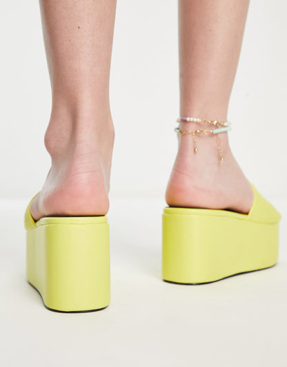 Simmi London saanvi flatform sandals in yellow