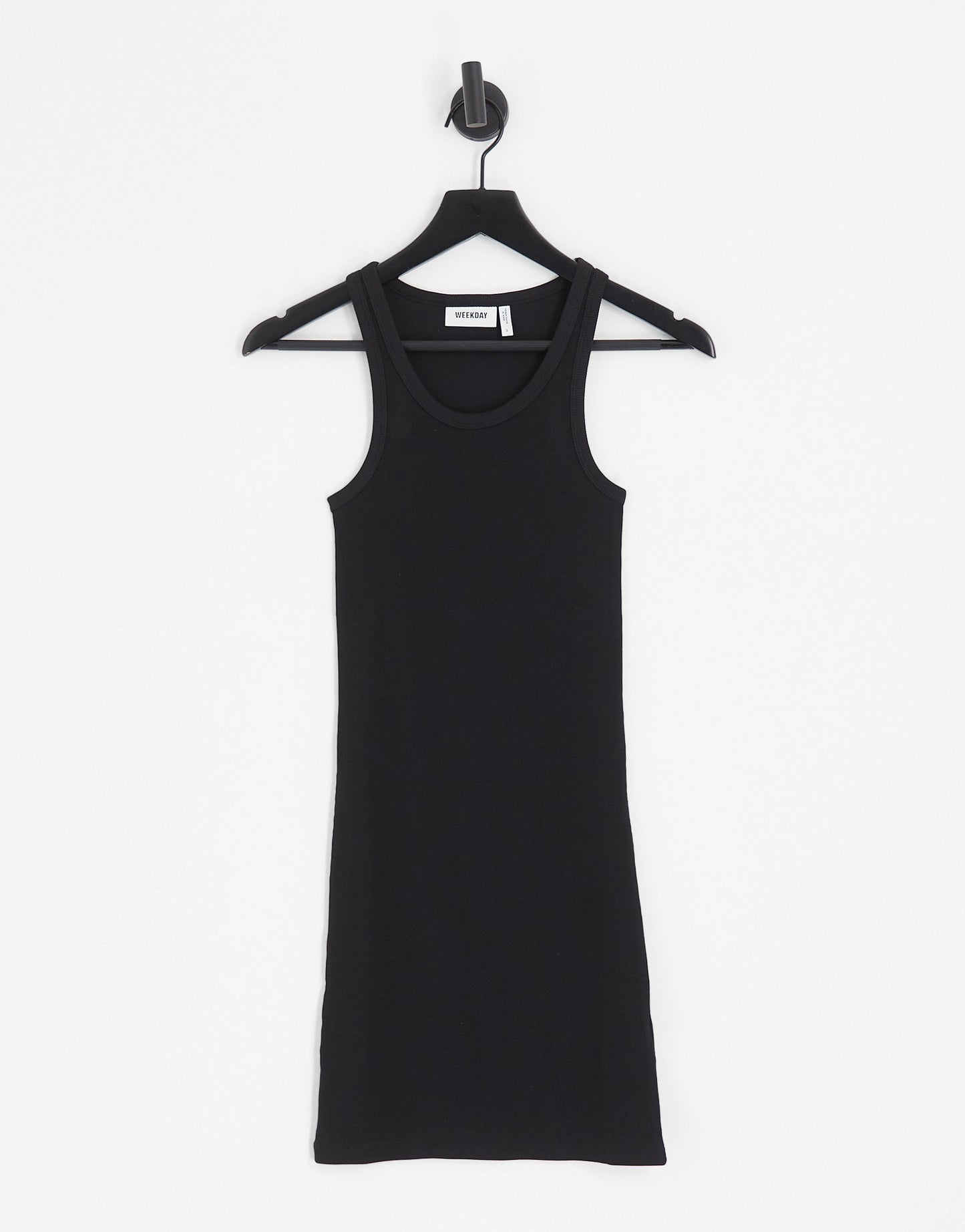 Weekday Close short rib dress in black