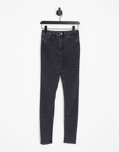 Vero Moda high waisted skinny jeans in dark grey