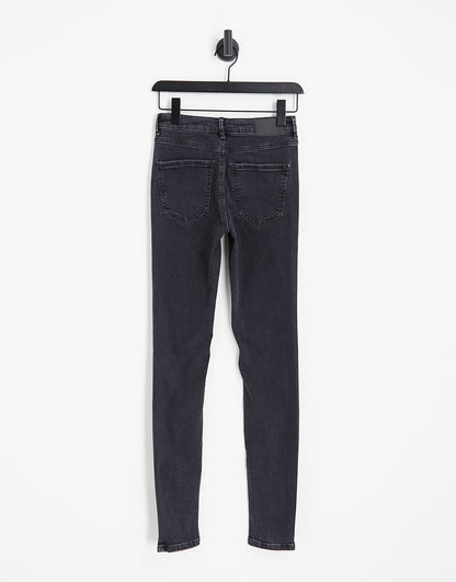 Vero Moda high waisted skinny jeans in dark grey