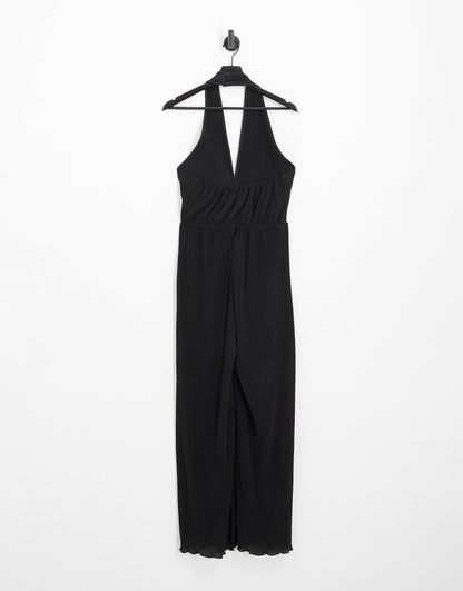 & Other Stories halter jumpsuit in black